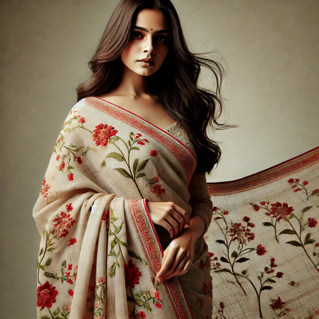 Slub Silk Embroidery