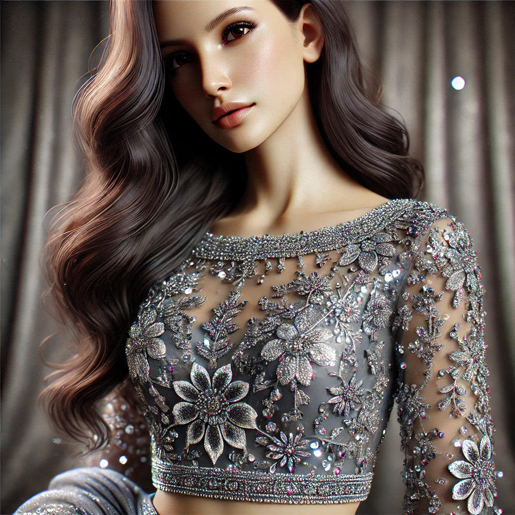 NET EMBROIDERY CRYSTAL FULL