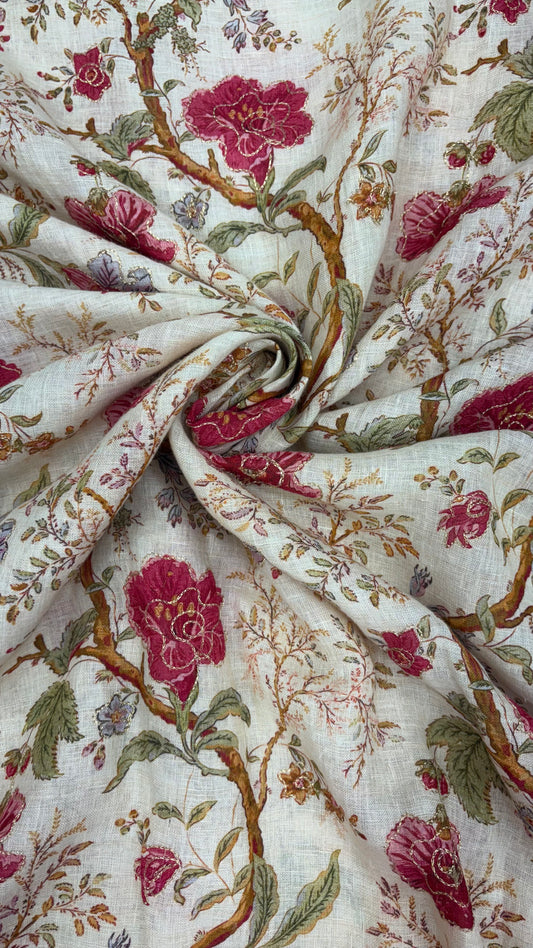 LINEN PRINT AARI EMB