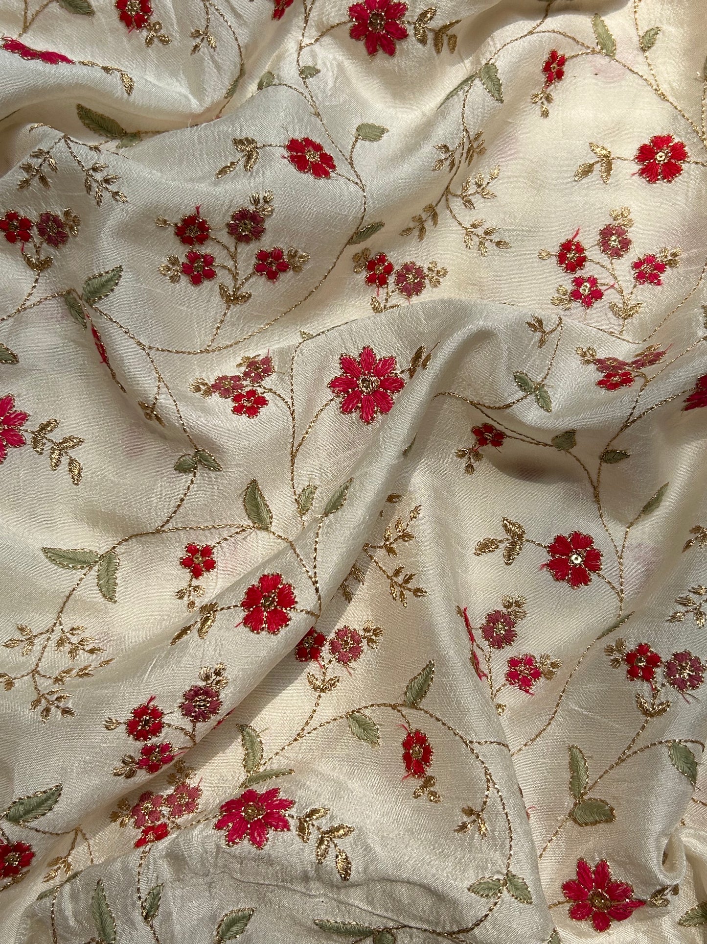 Slub Silk Embroidery