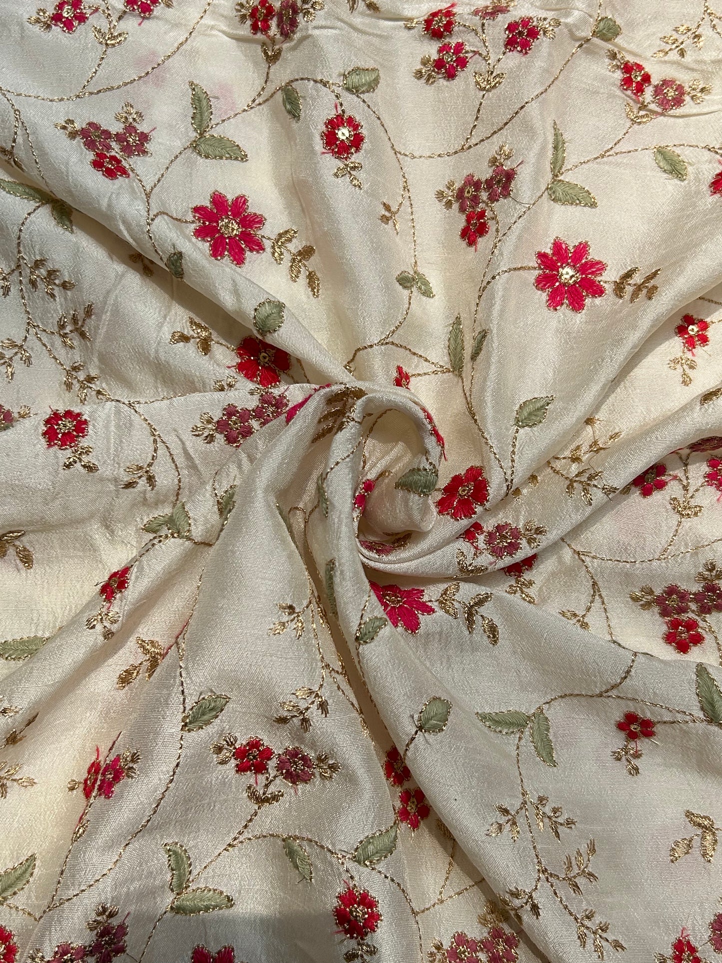 Slub Silk Embroidery