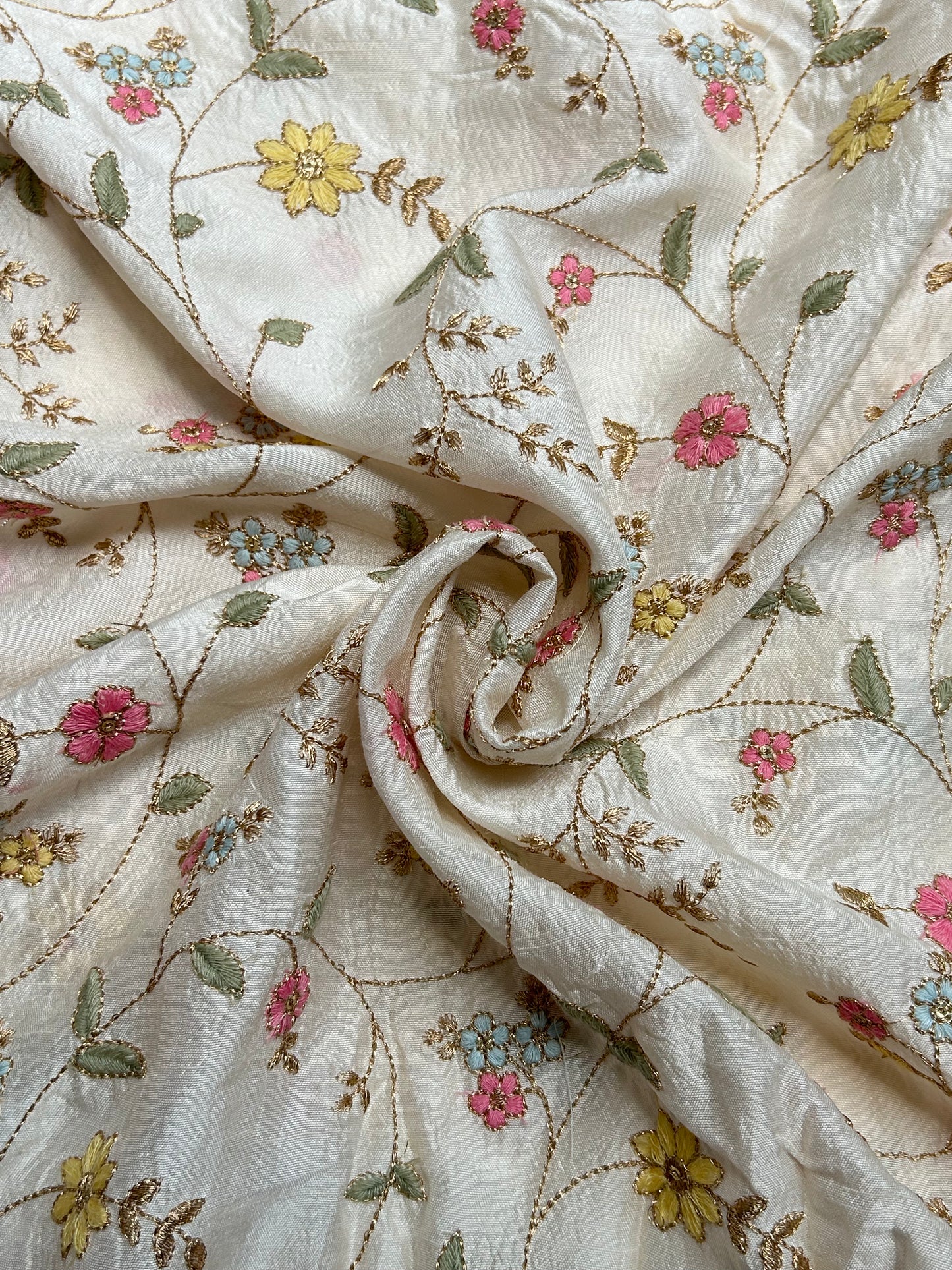 Slub Silk Embroidery