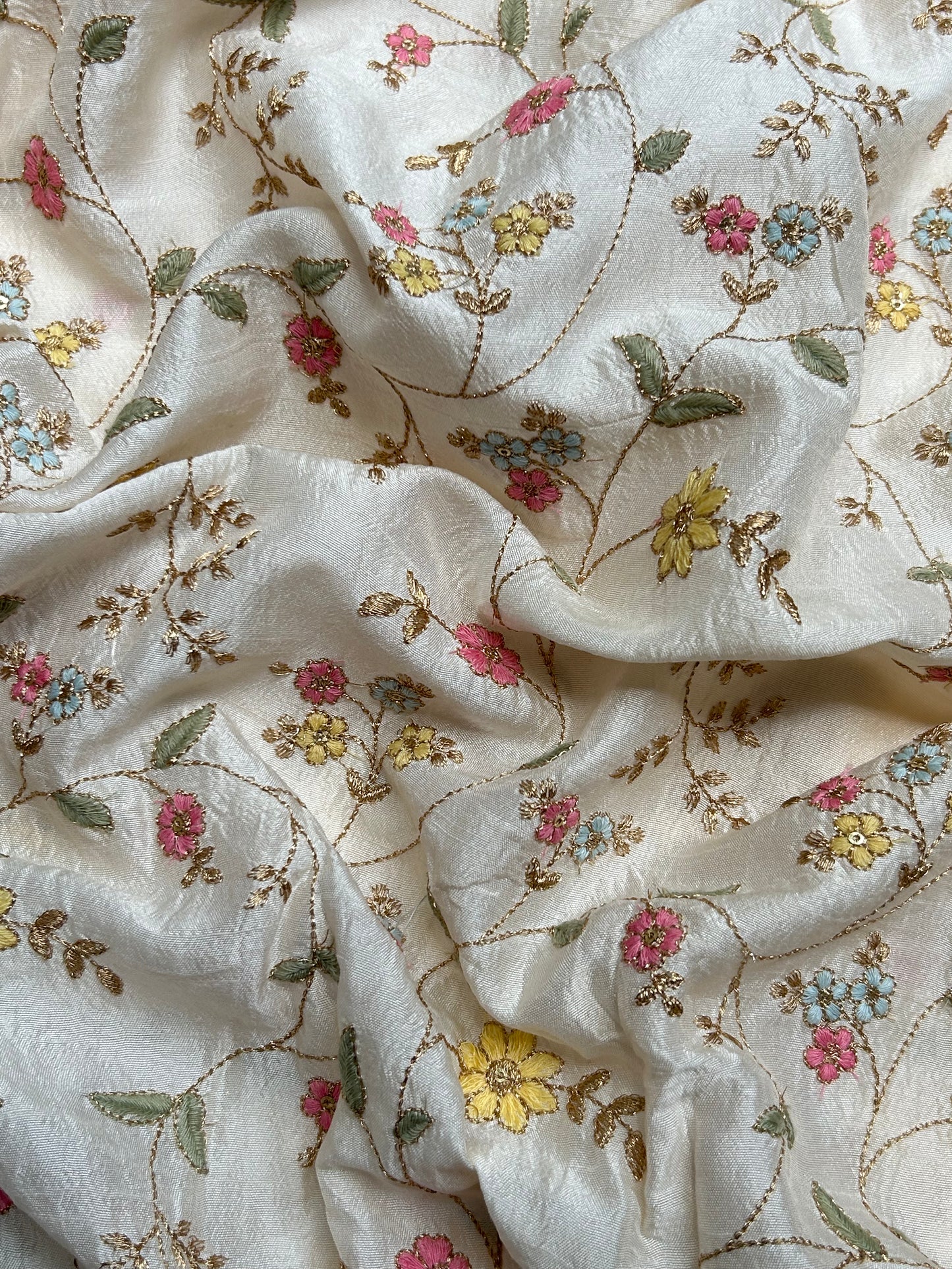 Slub Silk Embroidery