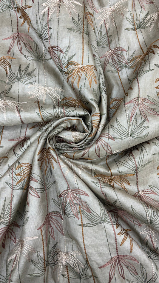 Tusser Silk Embroidery