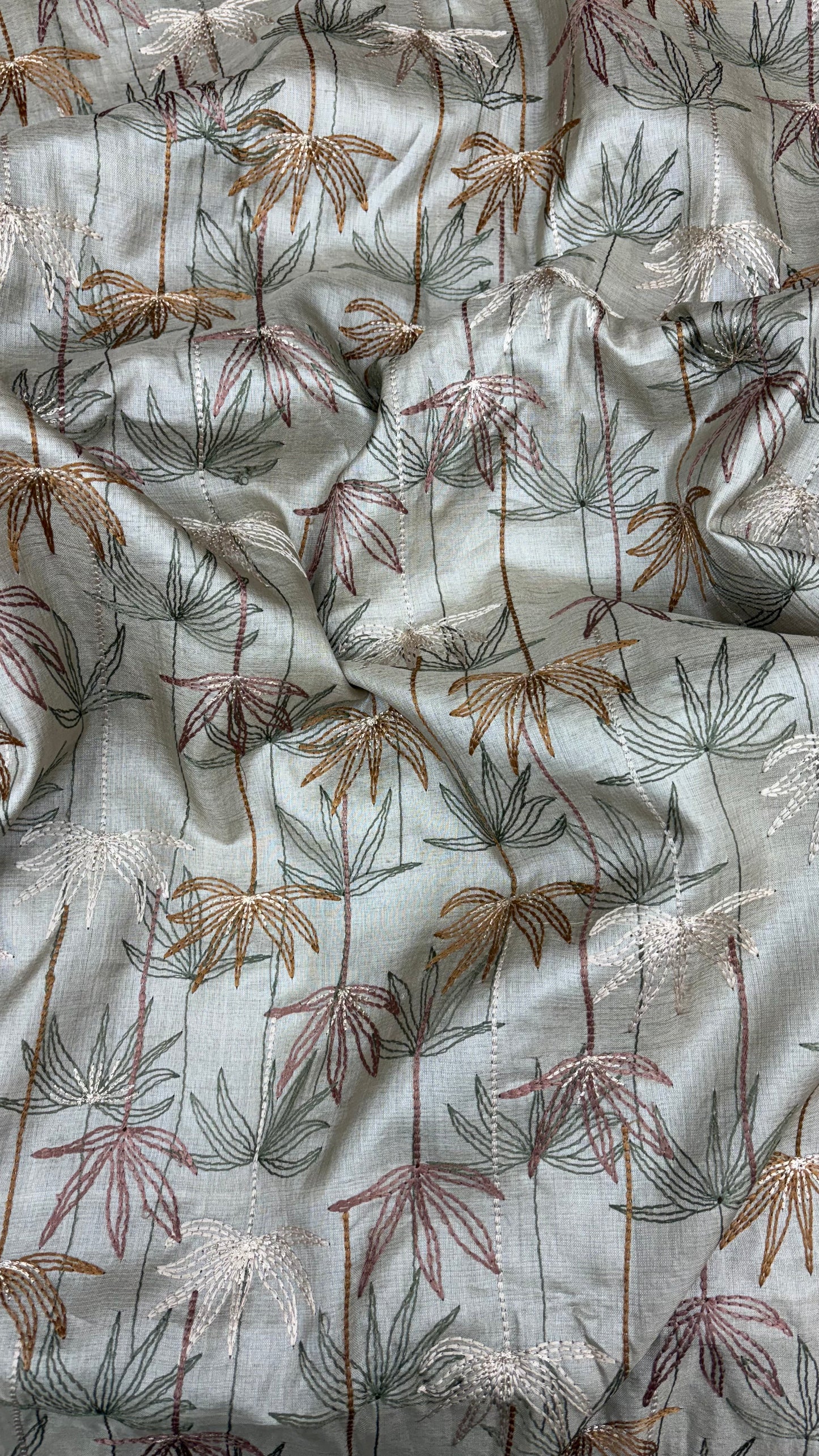 Tusser Silk Embroidery