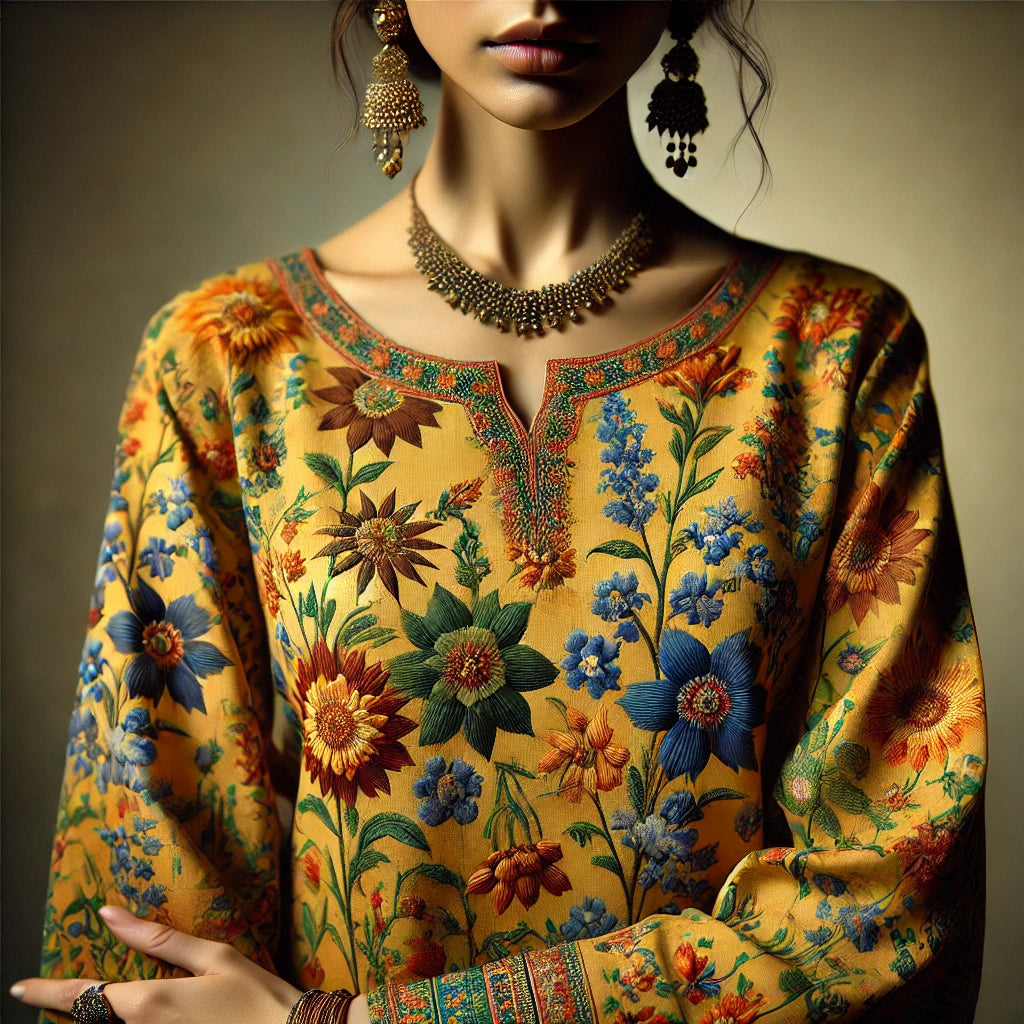 CREPE SILK EMBROIDERY DN-665