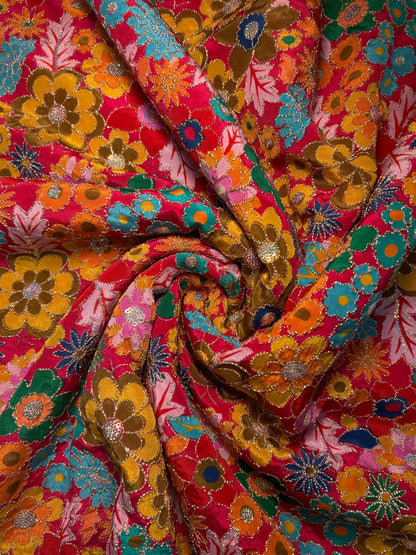 CREPE SILK EMBROIDERY DN-665
