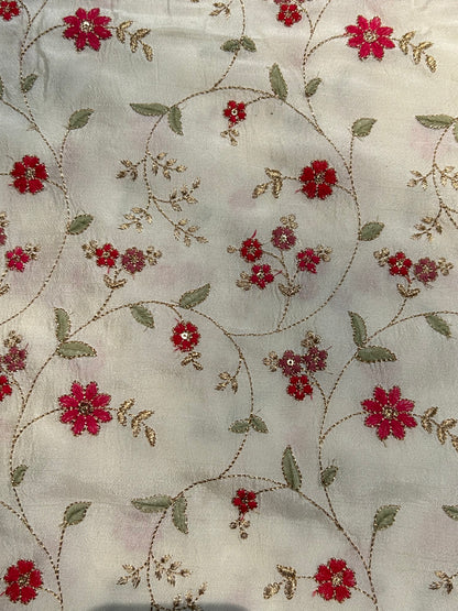 Slub Silk Embroidery