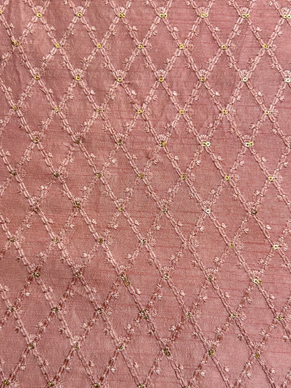 Slub Silk Embroidery