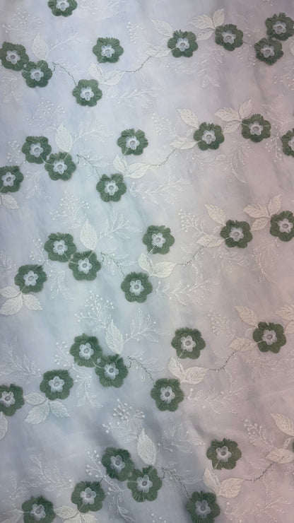 Tencel 3D Embroidery