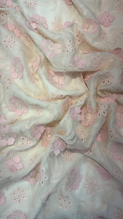 Tencel 3D Embroidery