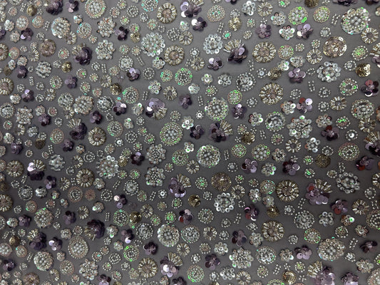 NET EMBROIDERY CRYSTAL FULL