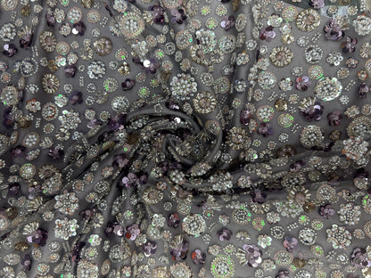 NET EMBROIDERY CRYSTAL FULL