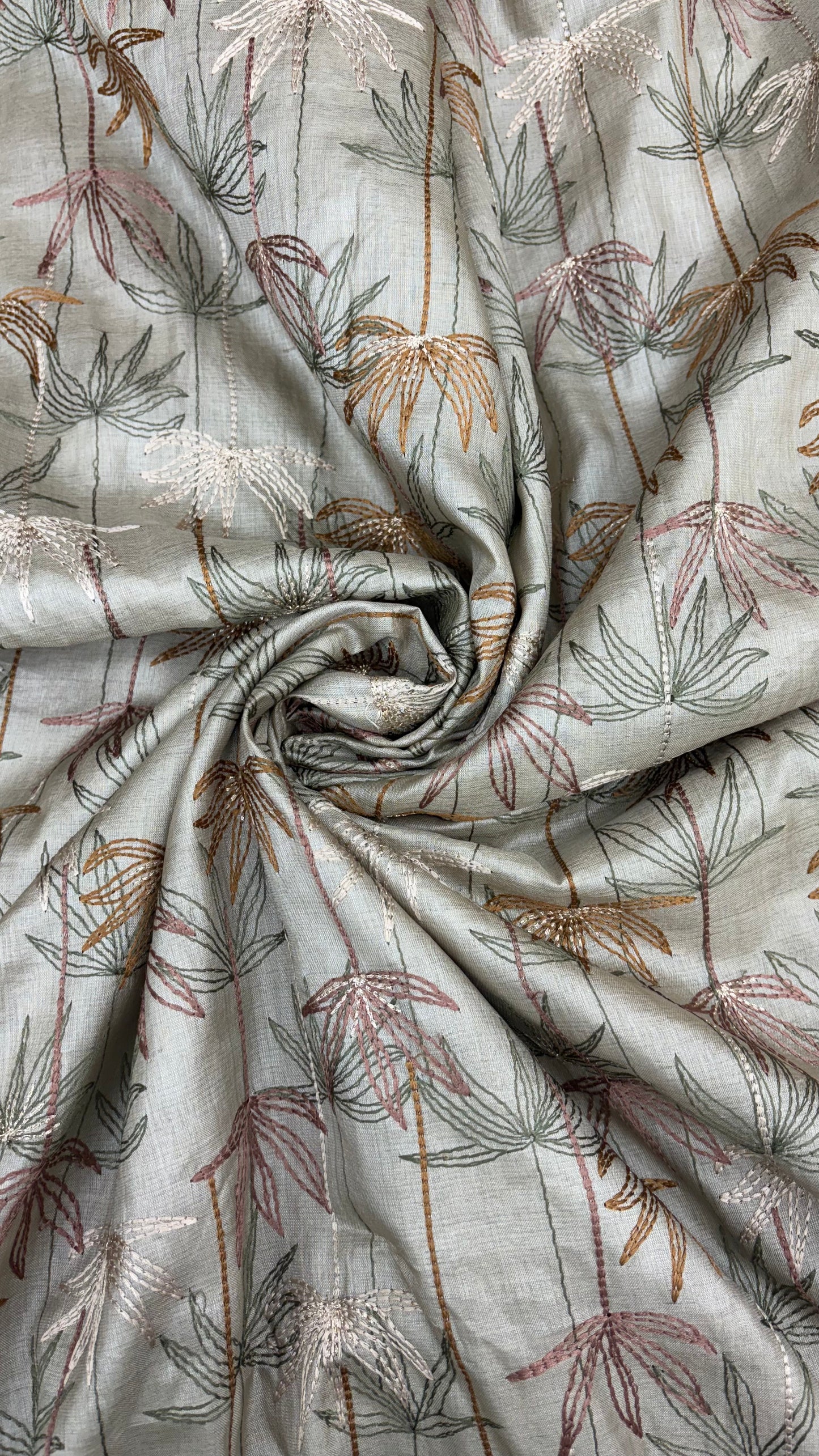Tusser Silk Embroidery