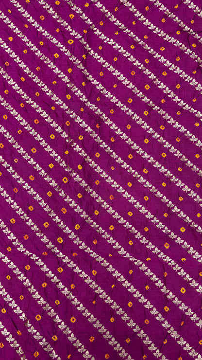 Chiniya Silk Banarasi With Bandhani