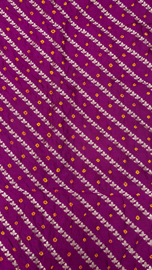 Chiniya Silk Banarasi With Bandhani